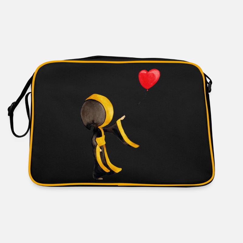 Münchner Kindl mit Luftballon in Herzform Retro Tasche