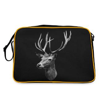 Tête de cerf - Sac Retro - noir/or - Dos