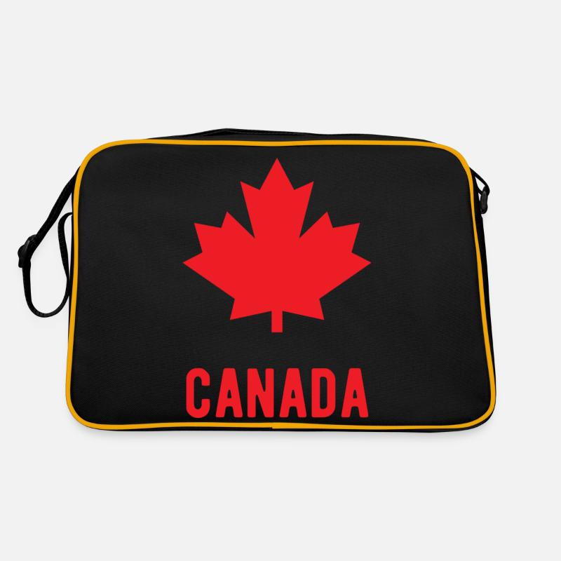 Kanada Ahornblatt - Retro Tasche - Schwarz/Gold