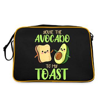 Avocado Trend 2021 - Youre the Avocado to my Toast - Sac Retro - noir/or - Dos