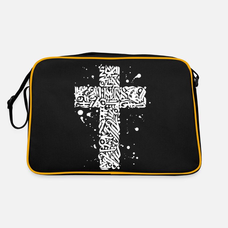 graffiti cross - Retro Bag - black/gold