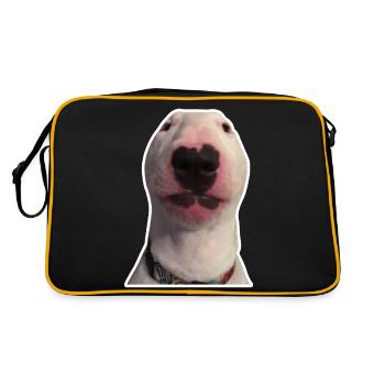 Funny Walter Dog Meme Nelson The Dog - Retro Bag - black/gold - Back