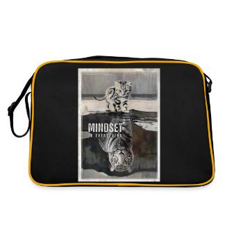 Mindset is Everything Tiger - Sac Retro - noir/or - Dos