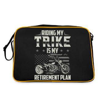 Trike - Retro Tasche - Schwarz/Gold - Hinten