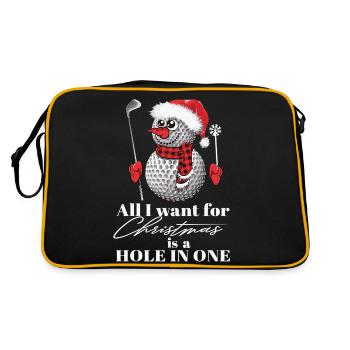 Je veux un trou dans une balle de golf pour Noël - Sac Retro - noir/or - Dos