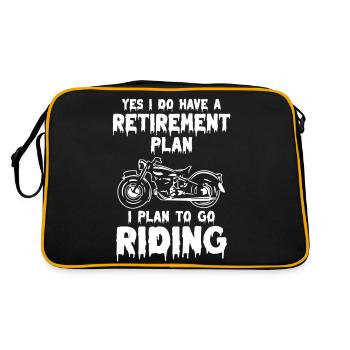 Motorcycle Riders - Retro Tasche - Schwarz/Gold - Hinten