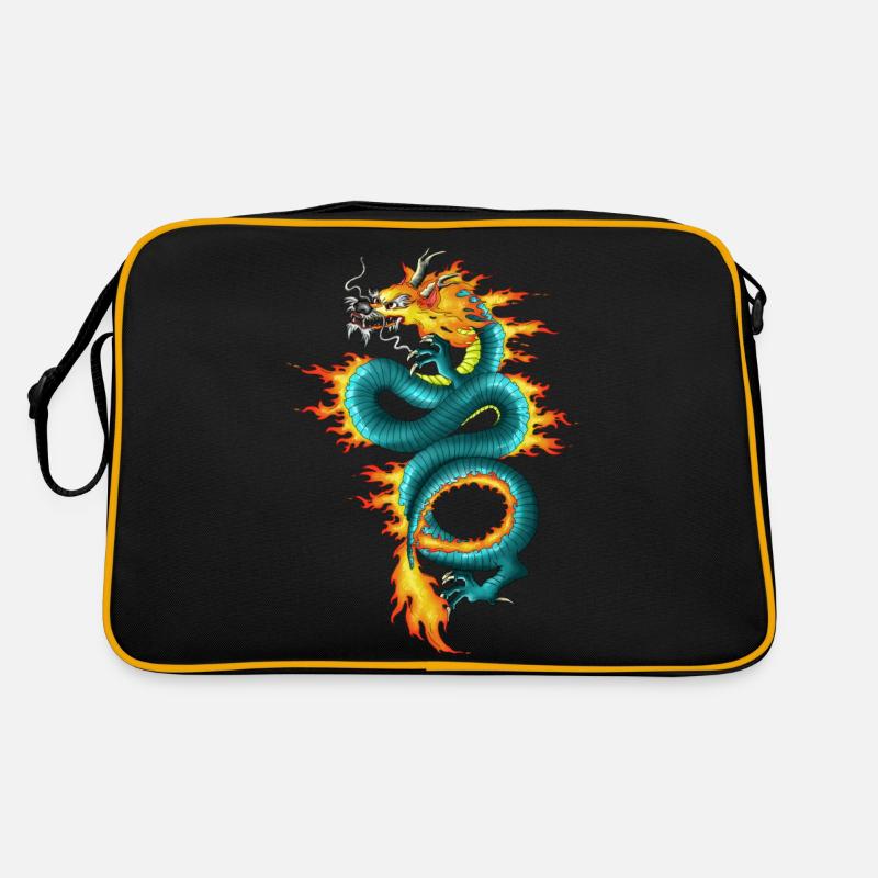 Chinese Dragon Long with Fire Scale Retro Bag