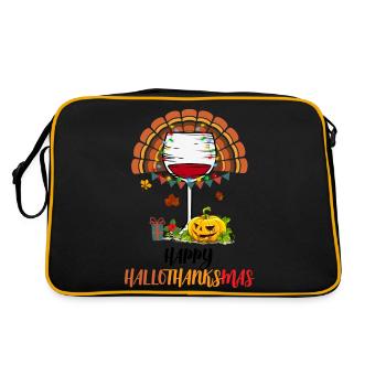 Happy Hallothanksmas - Sac Retro - noir/or - Dos