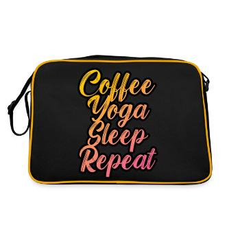 Coffee yoga sleep repeat - Retro Bag - black/gold - Back