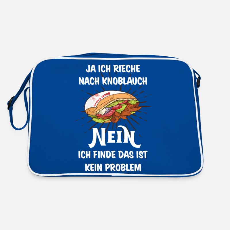 Ja ich rieche nach Knoblauch Retro Tasche