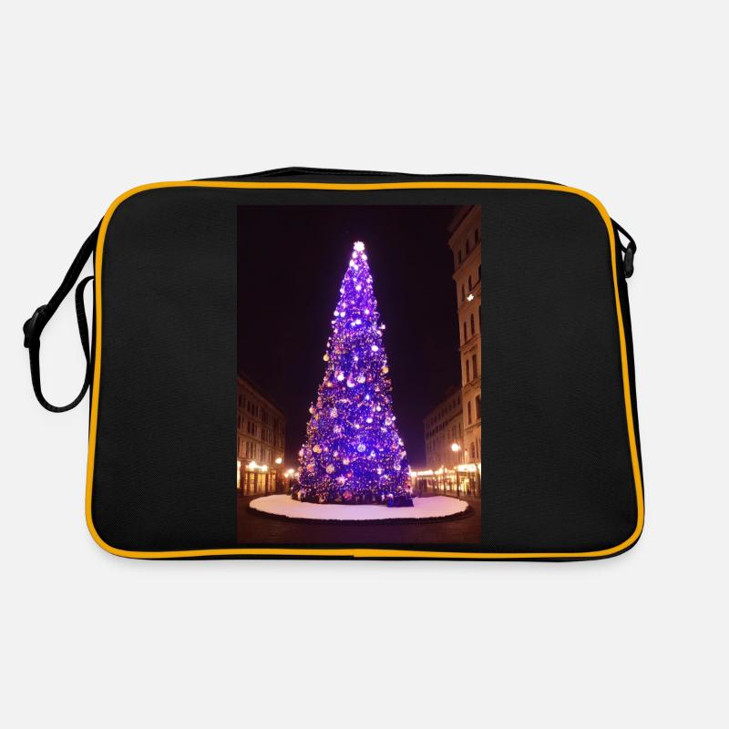 Purple Christmas Tree Retro Bag