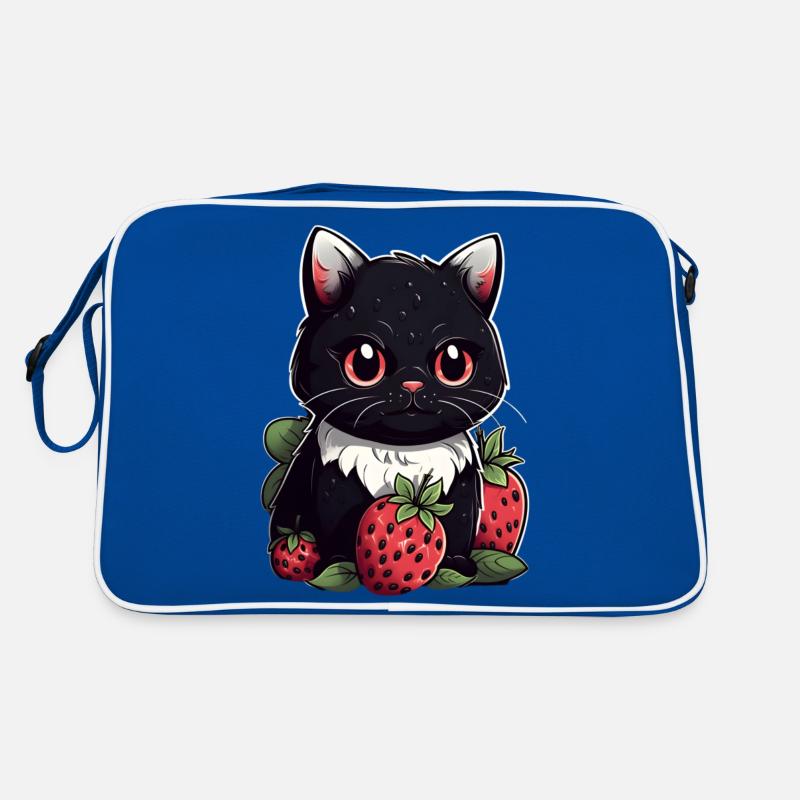 Ragamuffin Erdbeere Katze Geschenk Retro Tasche