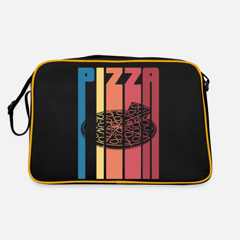 pizza rétro colorée Design pour une pizza rétro Sac Retro