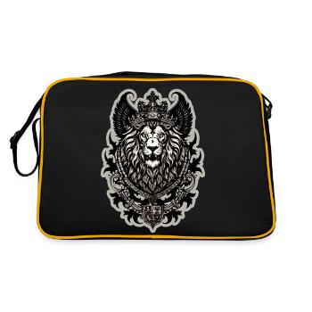 Silver Lion - Retro Bag - black/gold - Back
