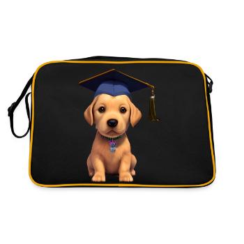Bachelor Dog School Leaving Certificate Labrador Studies - Sac Retro - noir/or - Dos