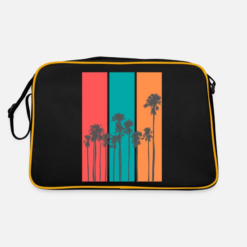 Palm trees summer beach Retro Bag