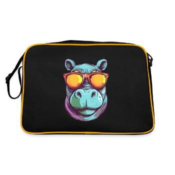 Bif hippopotamus - Retro Bag - black/gold - Back