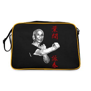 Yip Man Wing Chun Halfhair Design - Sac Retro - noir/or - Dos