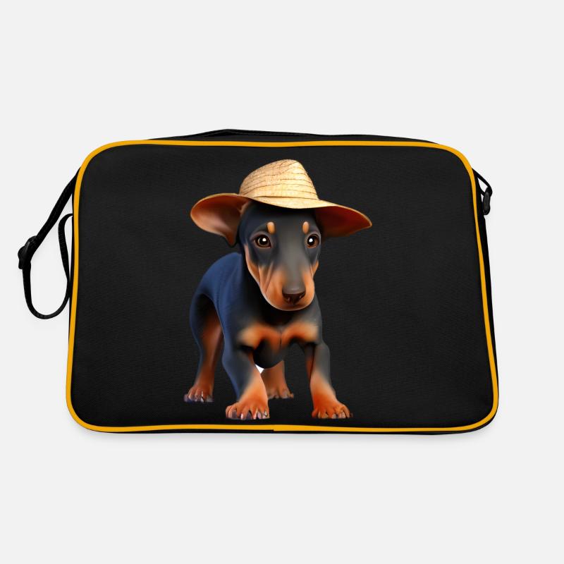Dobermanntrainer Hund Dobermannwelpe Dobermann Retro Tasche