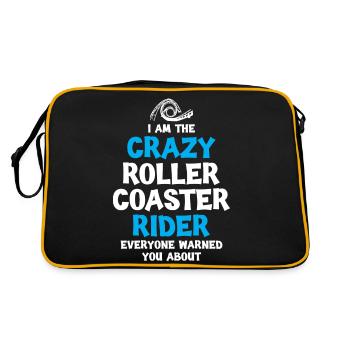 Crazy Roller Coaster Rider - Retro Tasche - Schwarz/Gold - Hinten