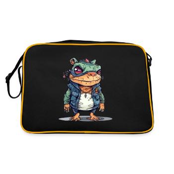 Zaro der Streuer - Retro Tasche - Schwarz/Gold - Hinten