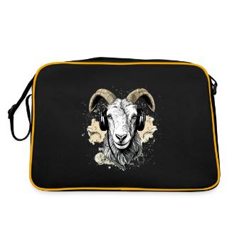 Goa the audiophile goat - Retro Bag - black/gold - Back