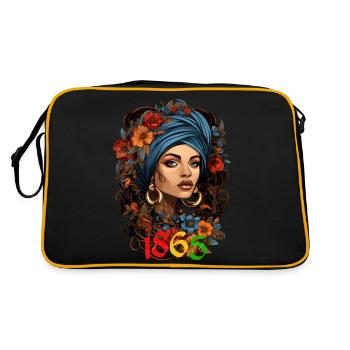 Femme noire 1865 Juneteenth - Sac Retro - noir/or - Dos