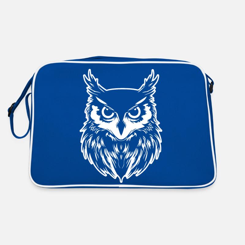 Eule Eulen Vogel Vögel Retro Tasche