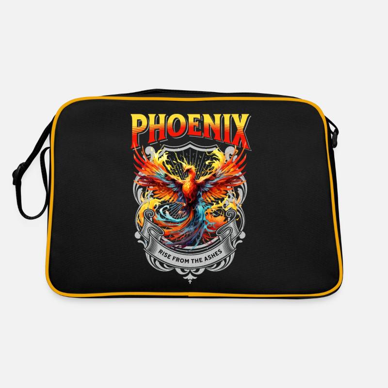 Phoenix Phoenix Fire Flames Mythologie des oiseaux Sac Retro