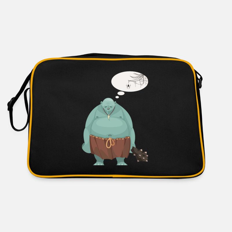 Troll idiot - Sac Retro - noir/or