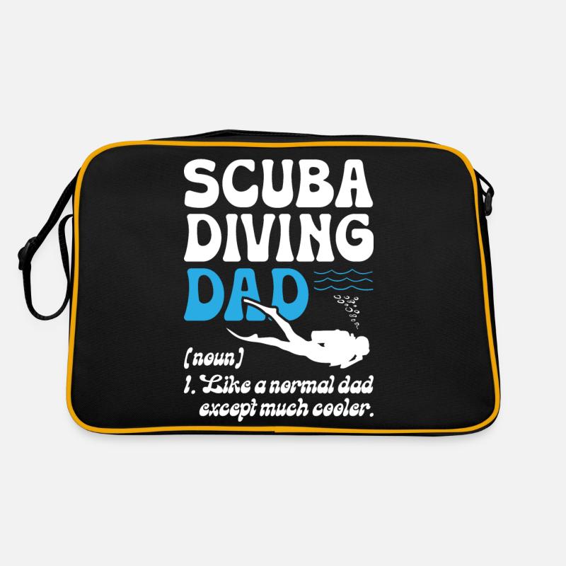 Scuba Diving Dad Retro Tasche