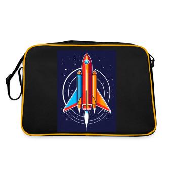 Space Conquest Rocket - Retro Bag - black/gold - Back