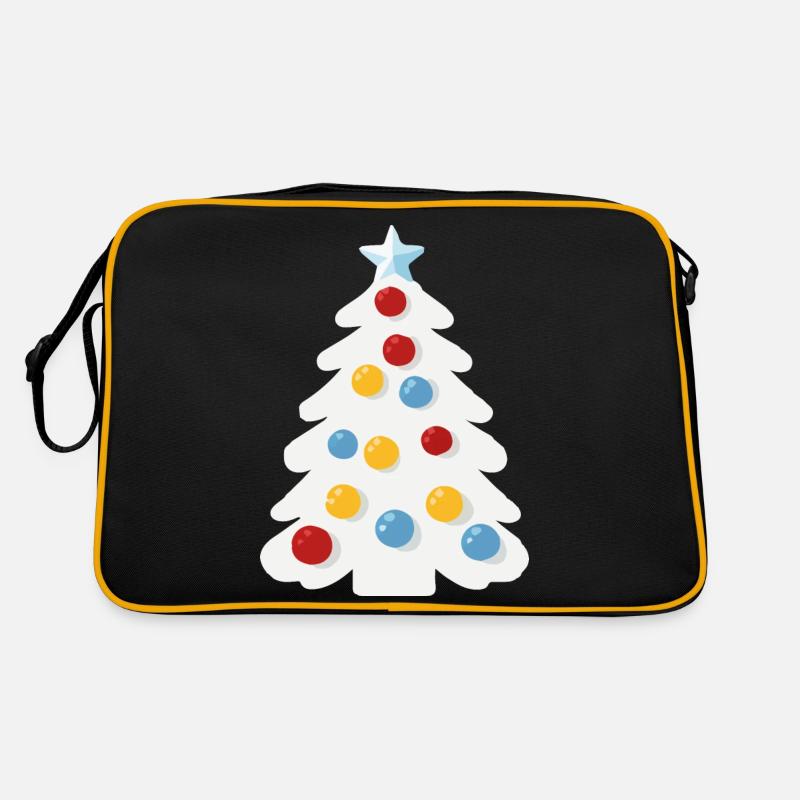 Snowy Christmas tree Retro Bag