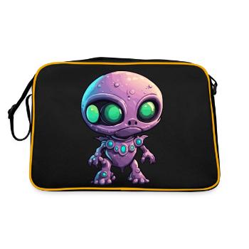 Alien / Außerirdisch / Ufo / Area 51 / All / Mars - Retro Bag - black/gold - Back