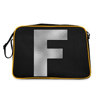 Lettre F Argent - Sac Retro - noir/or - Dos