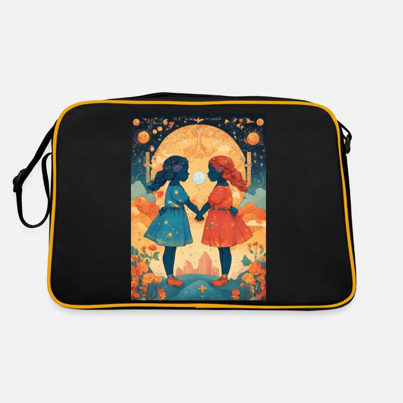 Sternzeichen Zwilling Retro Tasche