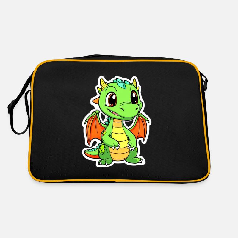 Niedlicher Drache Retro Tasche