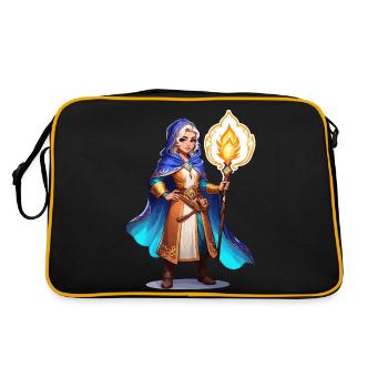 Sorceress Fantasy Illustration - Retro Bag - black/gold - Back