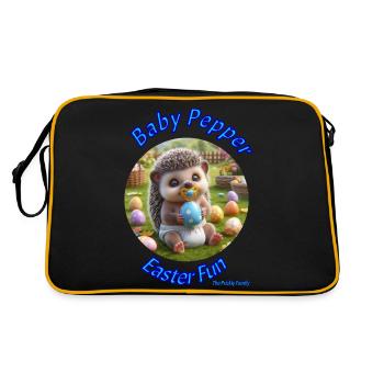 Baby Pepper Pricly Easter Fun - Retro Tasche - Schwarz/Gold - Hinten