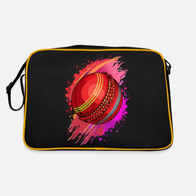 Kosmischer Cricket-Kampf - Retro Tasche - Schwarz/Gold