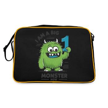 Drôle de monstre pour le 1er anniversaire Dicton drôle - Sac Retro - noir/or - Dos
