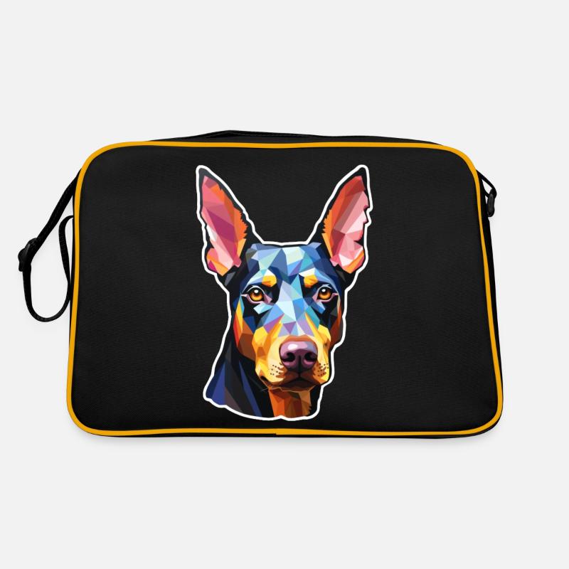 Doberman Pinscher psychedelic Retro Bag