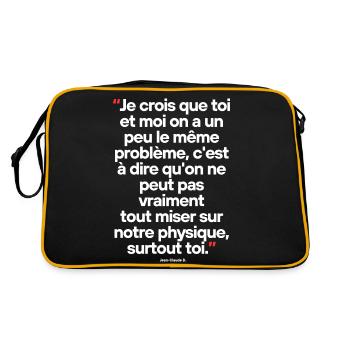 Les Bronzés Citation célèbre de séries TV / films - Sac Retro - noir/or - Dos