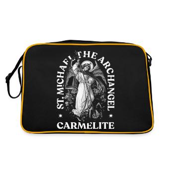 archangel saint religion god angel faith michael - Retro Bag - black/gold - Back