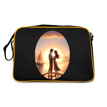 Romance at sunset Large - Retro Bag - black/gold - Back