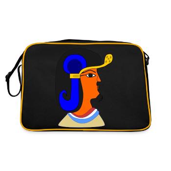 Portrait Masculin Égyptien - Sac Retro - noir/or - Dos