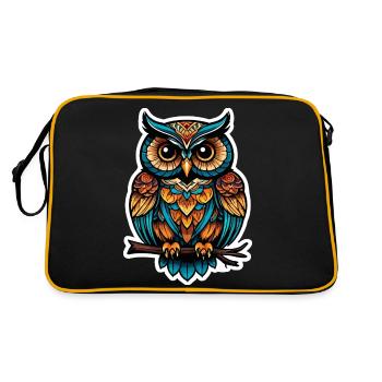 Owl Neo Traditional - Retro Bag - black/gold - Back