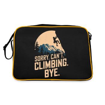 Climbing Free Climbing Rock Climbing Saying - Retro Bag - black/gold - Back