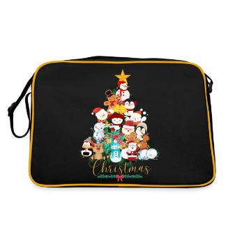 Christmas - Retro Tasche - Schwarz/Gold - Hinten