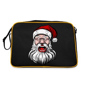Gruseliger Böser Weihnachtsmann, Scary santa claus - Sac Retro - noir/or - Dos
